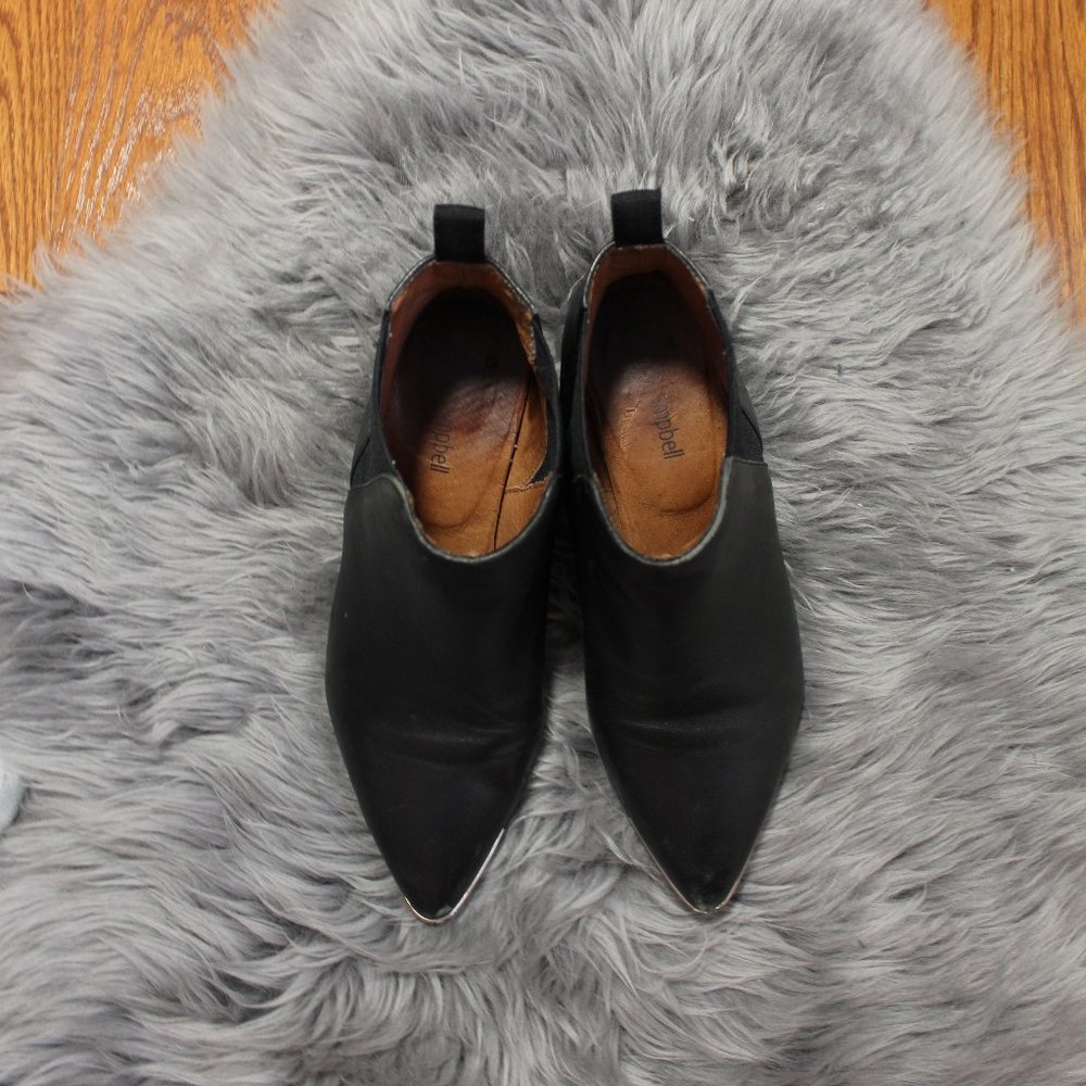 Jeffrey Campbell Black Leather Ankle Boots - Picture 3 of 8
